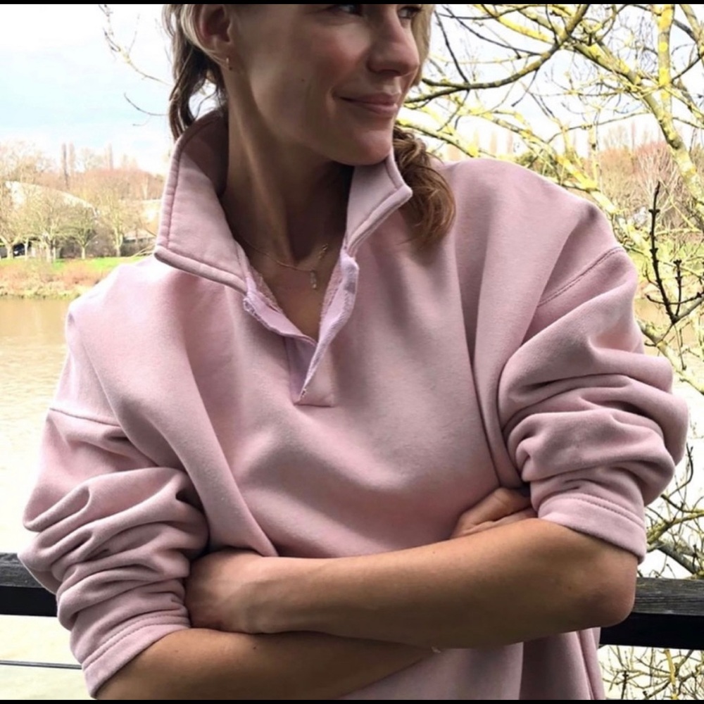 Sloppy Joe Collar 02 Sweatshirt - Wild Rose